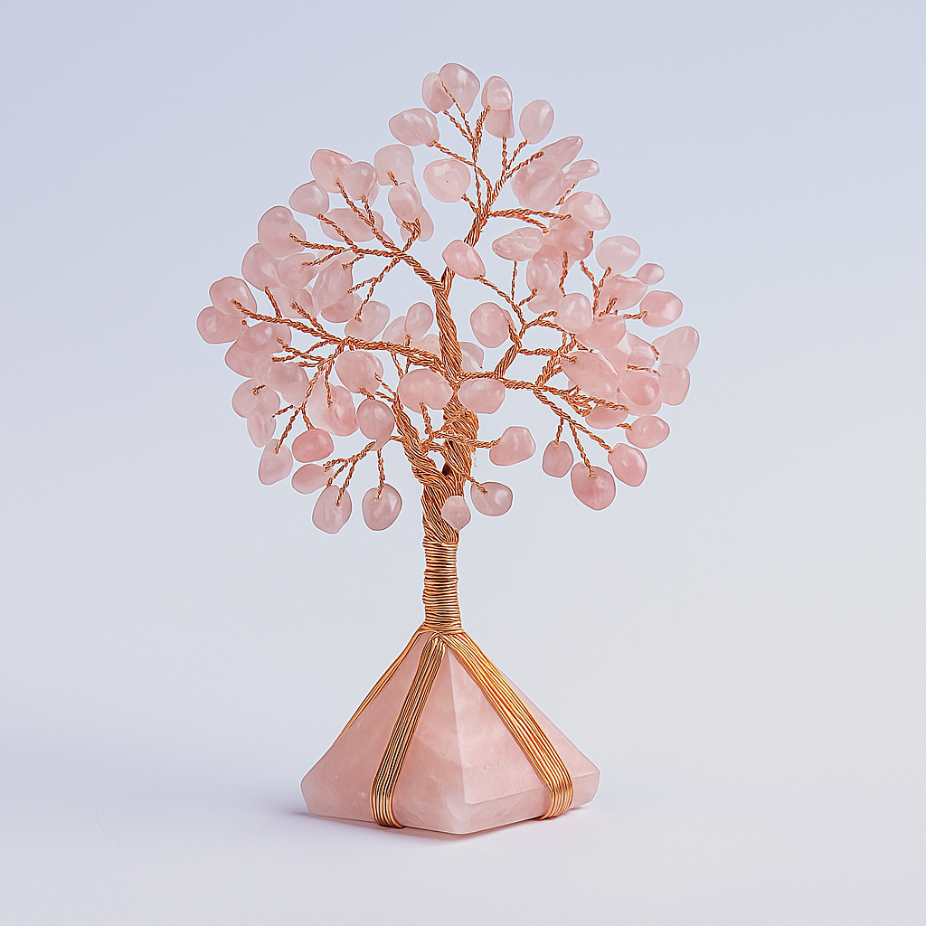 Energetic Copper Crystal Tree – Pink Pyramid 15 cm