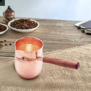 Copper Pot with Wooden Handle — Ayurvedic Tradition Wellness