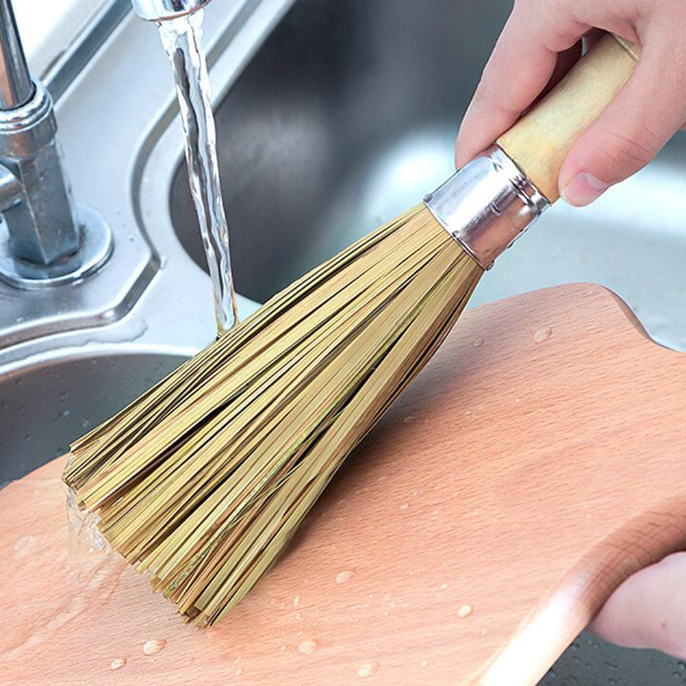 Traditional Bamboo Wok Brush – Long Handle
