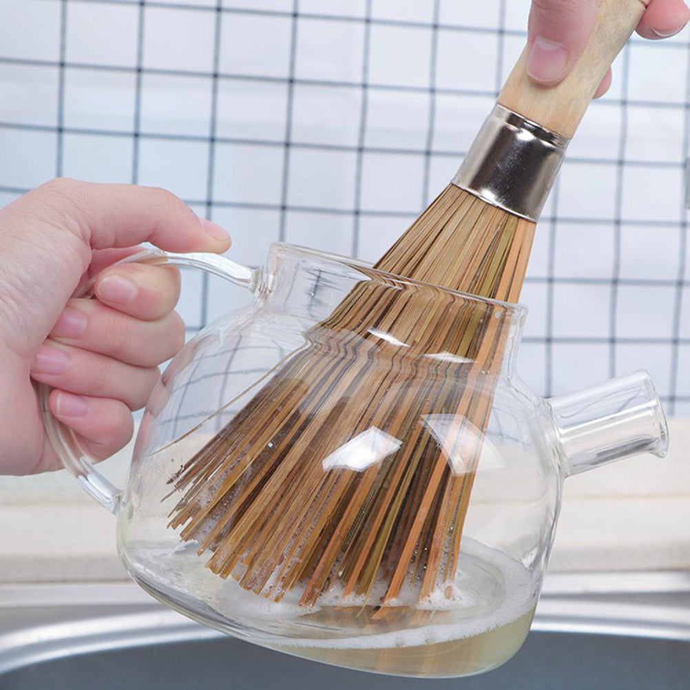 Traditional Bamboo Wok Brush – Long Handle