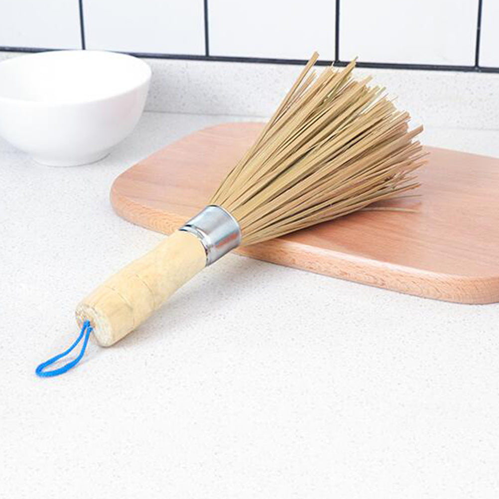 Traditional Bamboo Wok Brush – Long Handle