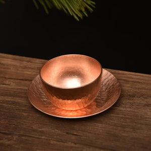 Pure Copper Cups with Saucer – Elegant, Timeless & Healthy
