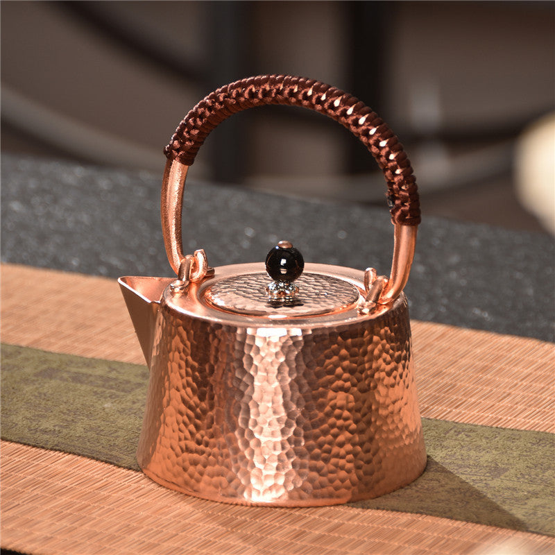Mini Hammered Copper Teapots with Decorative Lid Beads – 400ml