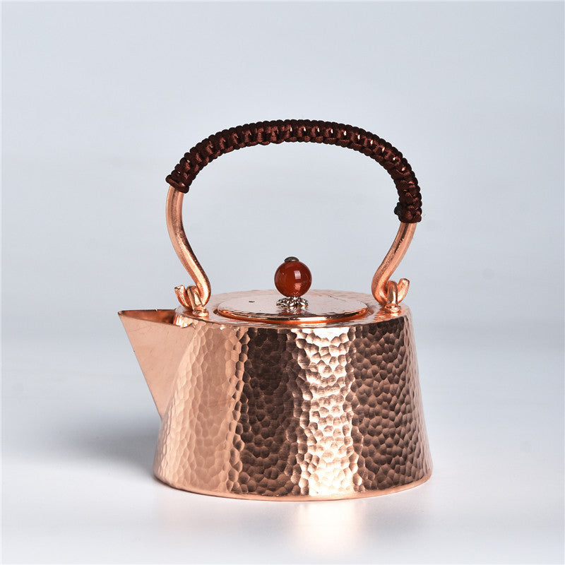 Mini Hammered Copper Teapots with Decorative Lid Beads – 400ml