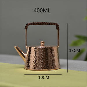 Copper Harmony Mini Teapot – 400ml | Hammered Finish, Holistic Balance