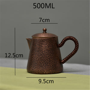 Pure Copper Cone Teapot for Holistic Wellness - Vital Flow