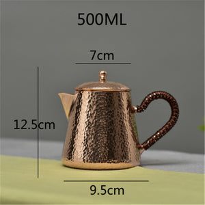 Pure Copper Cone Teapot for Holistic Wellness - Vital Flow