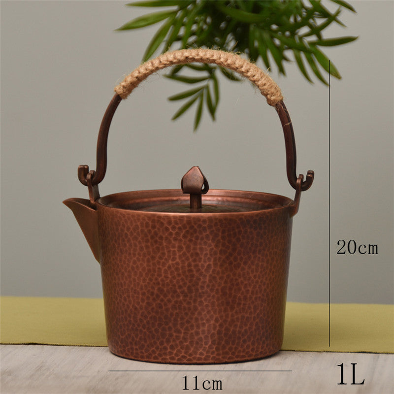 Hand-Hammered Pure Copper Teapot – 1L Capacity