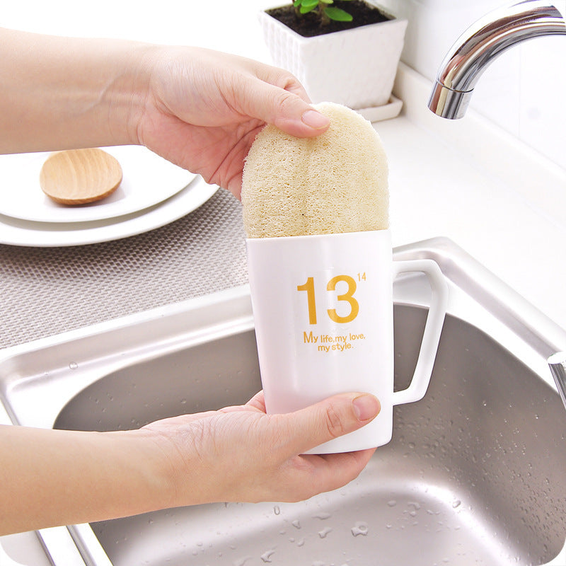 Natural Loofah Oval Dish Sponge – Plastic-Free & Biodegradable