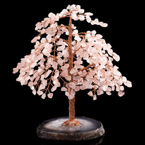 Energetic Amethyst Crystal Tree on Agate Base – 25 cm