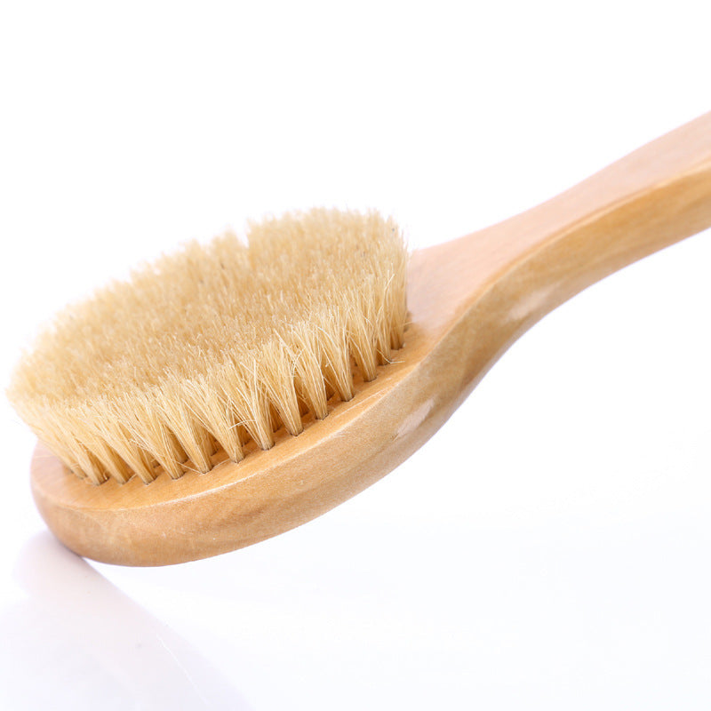 Wooden Body Brush with Natural Boar Hair Bristles
