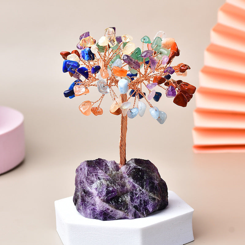 Energetic Copper Crystal Base Tree – 12 cm
