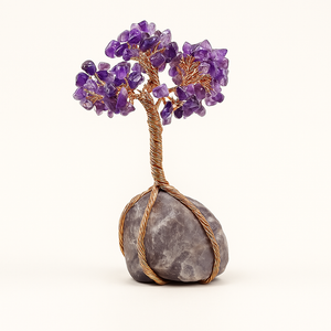 Energetic Copper Crystal Tree – Crystal Base 13 cm