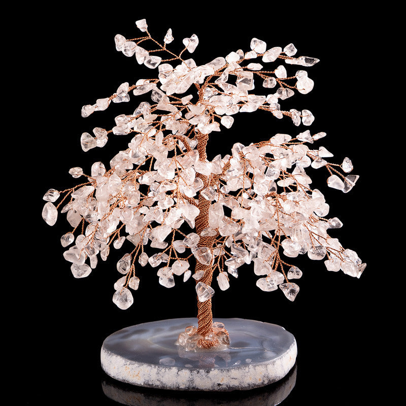Energetic Amethyst Crystal Tree on Agate Base – 25 cm