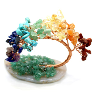 Energetic Chakra Crystal Arc Copper Tree – 8 cm
