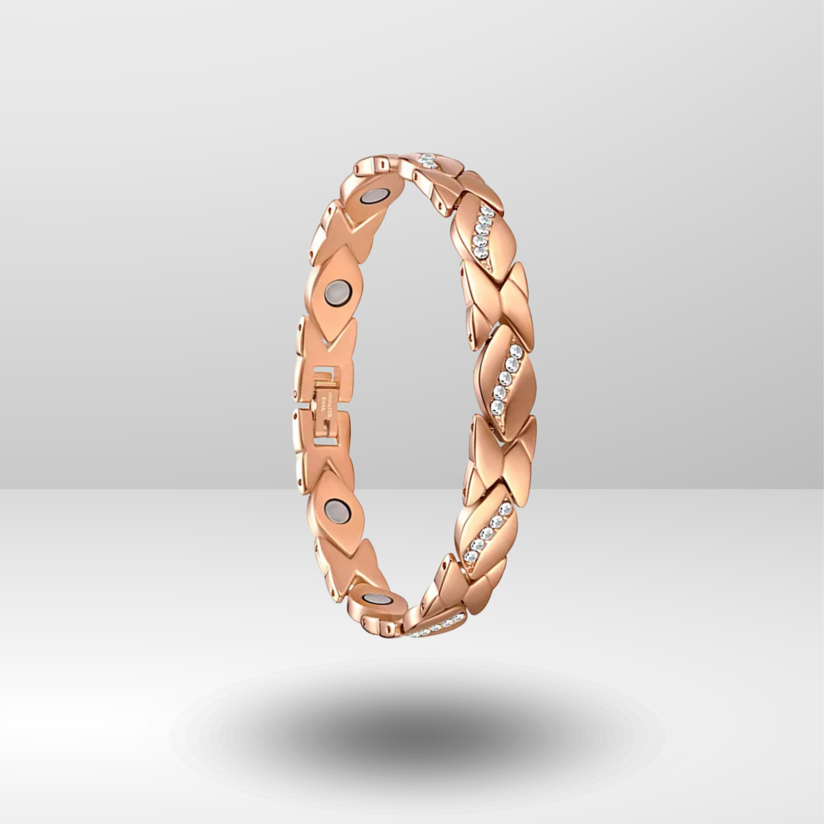 Women’S Ultra Strength Pure Copper Magnetic Bracelet (Crystal XO)