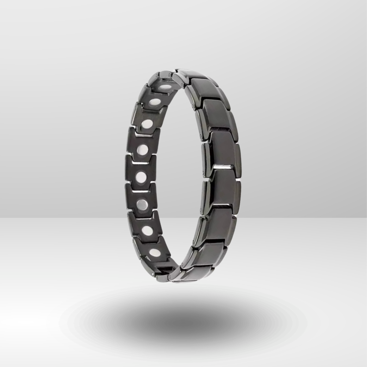 US Hot Sale Custom Top Manufacturer Health Black Plated Magnetic Stainless Steel Bracelets for Men