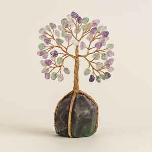 Energetic Copper Crystal Tree – Crystal Base 13 cm
