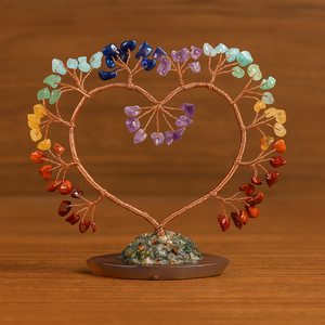 Energetic Heart-Shaped Crystal Tree – 14 cm