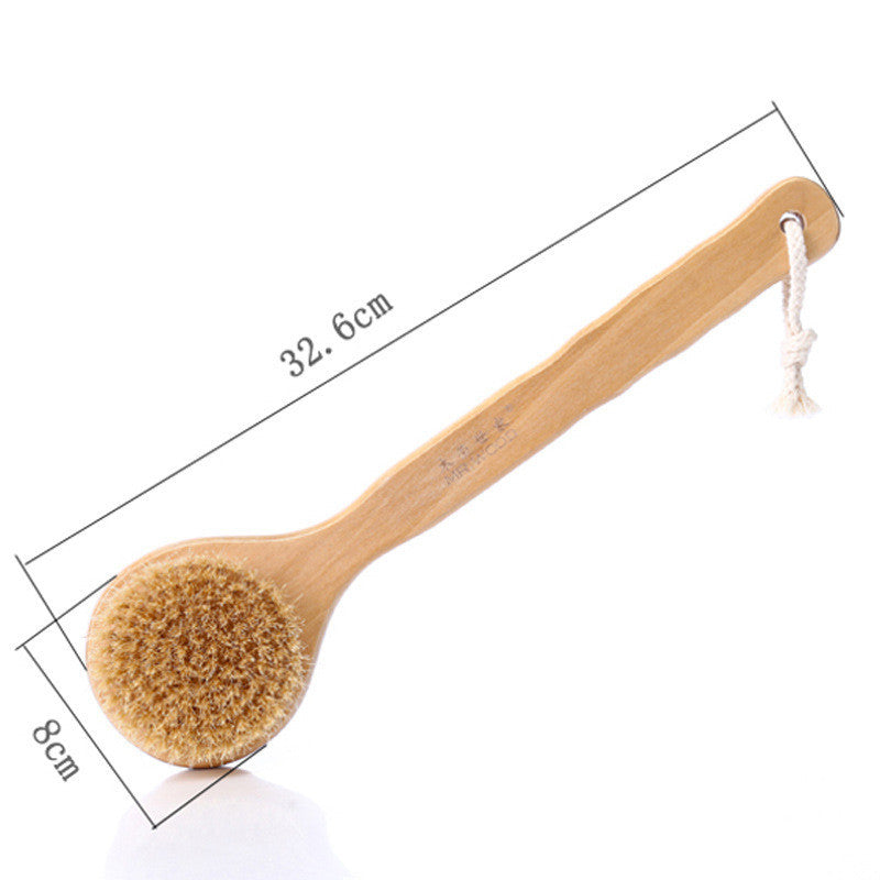 Wooden Body Brush with Natural Boar Hair Bristles