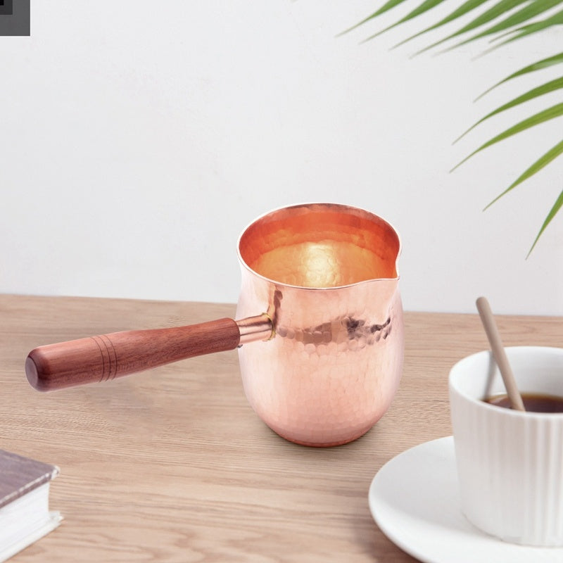 Copper Pot with Wooden Handle — Ayurvedic Tradition Wellness