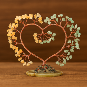 Energetic Heart-Shaped Crystal Tree – 14 cm