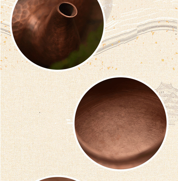 Handcrafted Hammered Copper Teapot – 1.8L & 750ml | Natural & Antique Finish