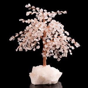 Energetic Copper Crystal Tree on Quartz Base – 27 cm