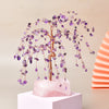 Energetic Copper Willow Tree on Rose Quartz – 21 cm