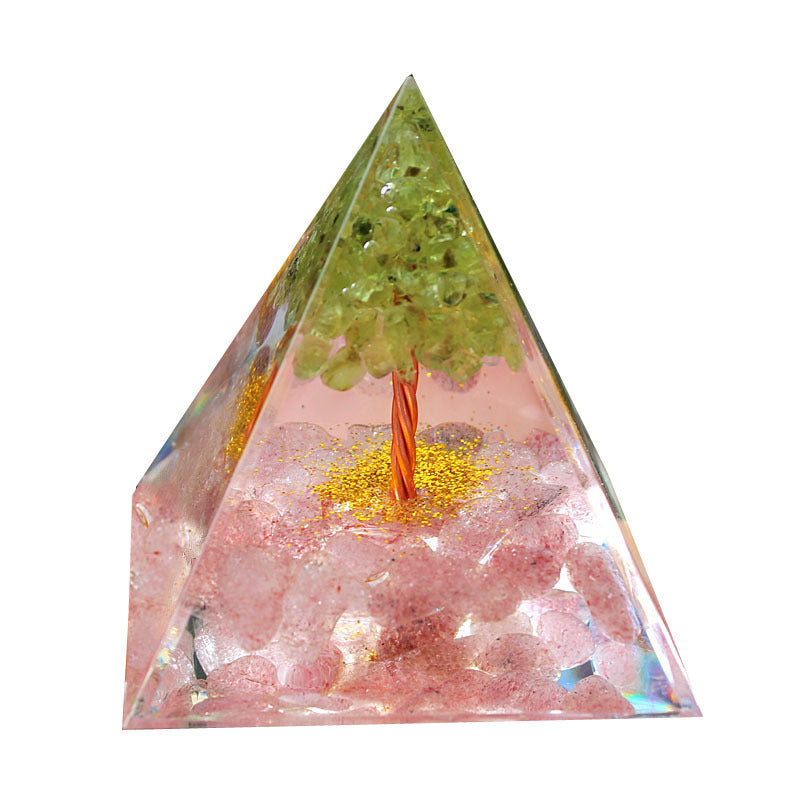 Energetic Crystal & Copper Pyramid – 6 cm