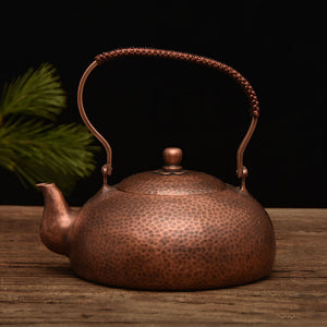Handcrafted Hammered Copper Teapot – 1.8L & 750ml | Natural & Antique Finish