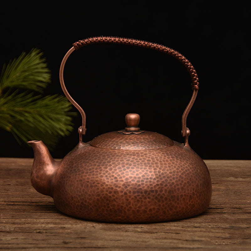 Handcrafted Hammered Copper Teapot – 1.8L & 750ml | Natural & Antique Finish