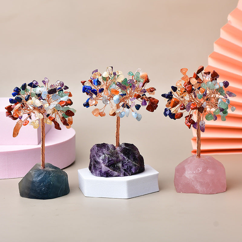 Energetic Copper Crystal Base Tree – 12 cm