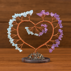 Energetic Heart-Shaped Crystal Tree – 14 cm
